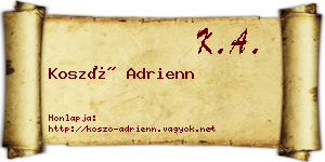 Koszó Adrienn névjegykártya