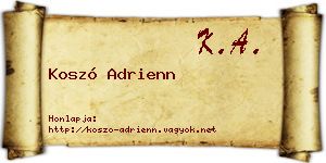 Koszó Adrienn névjegykártya
