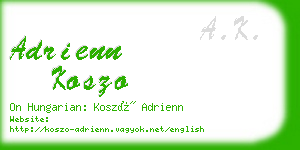 adrienn koszo business card